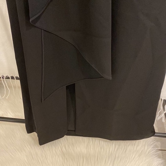 New Aidan Mattox Halter Neck Draped Gown In Black NWT Black size 8 - Picture 6 of 16